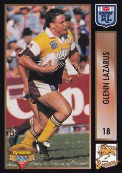 1994 Dynamic Rugby League Series 1 #18 Glenn Lazarus Front